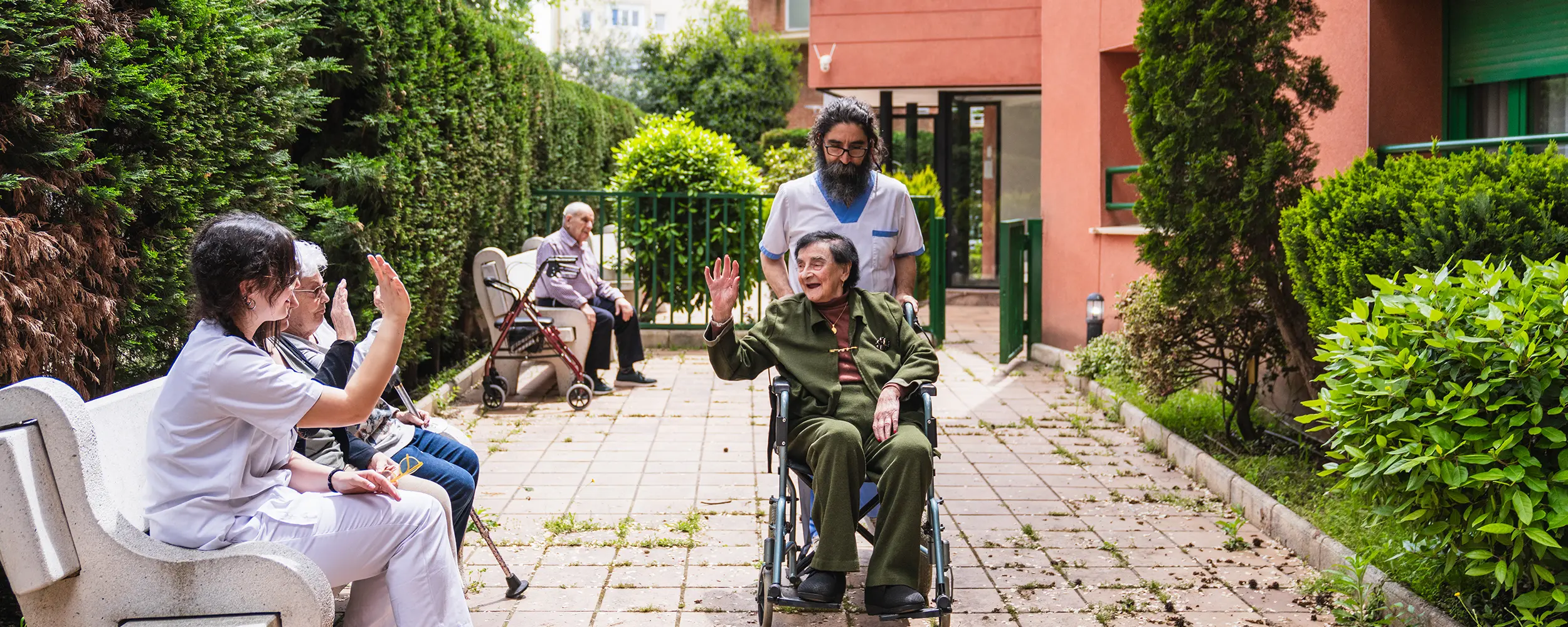 Patient in a wheelchair at San Antonio nursing home